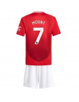 Manchester United Mason Mount #7 Domácí dres pro děti 2024-25 Krátký Rukáv (+ trenýrky)